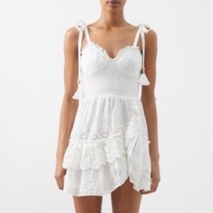 White Loveshackfancy Olani Mini dress Size P